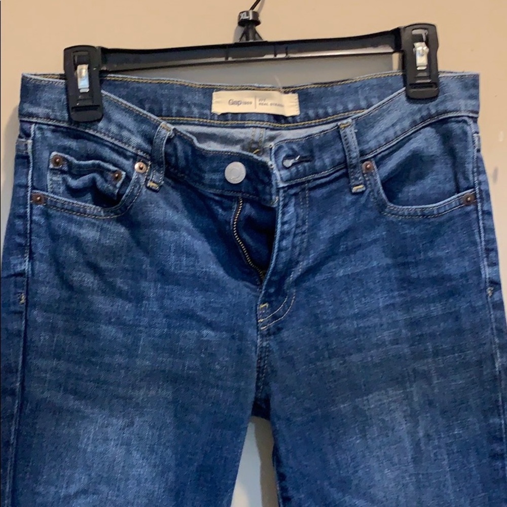 Blue denim jeans